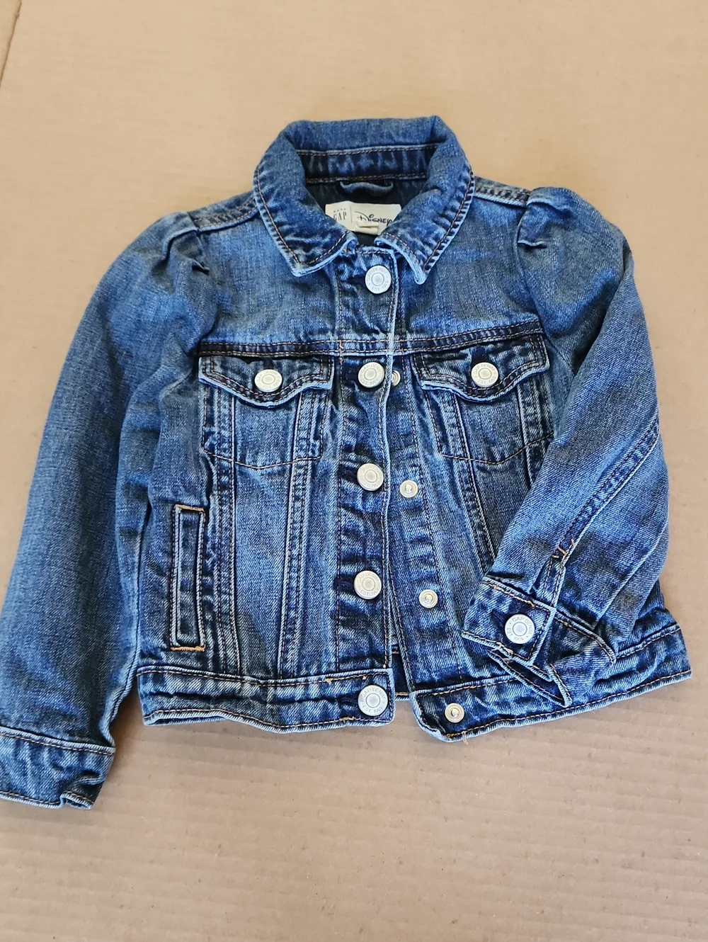 Gap Disney Minnie Mouse Blue Denim Kids' Jacket with Button Front